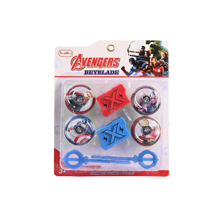 Avengers Beyblade Storm Top Spinner Attack Battle Set 4 Spinners