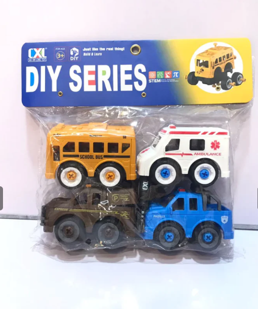DIY Series Car Set (4 Pcs)