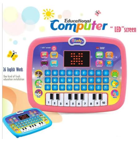 Children Learning Laptop Computer Educational